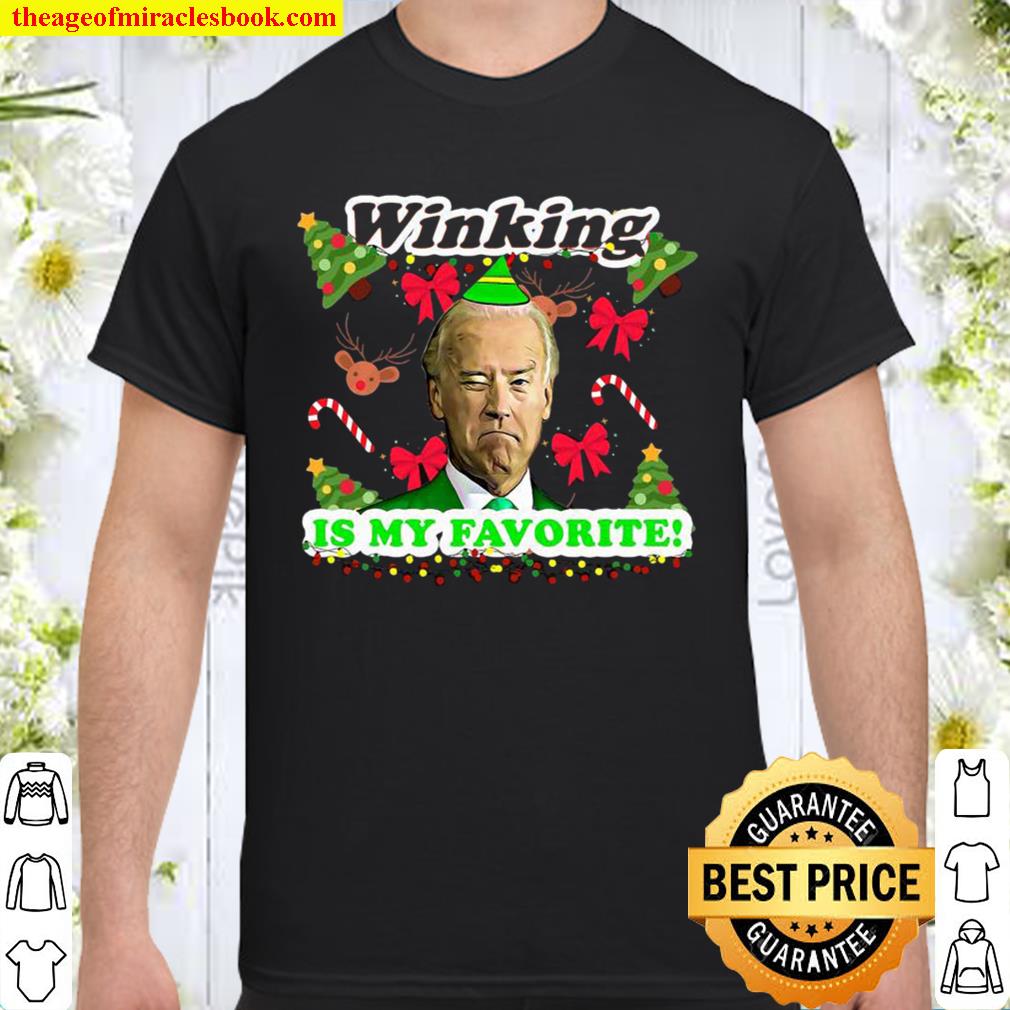 Winking Is My Favorite Joe Biden Ugly Christmas 2020 Shirt, Hoodie, Long Sleeved, SweatShirt