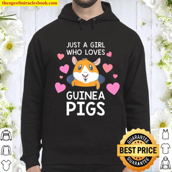 Womens Guinea Pig Shirt Just a Girl Who Loves Guinea Pigs V-Neck Hoodie