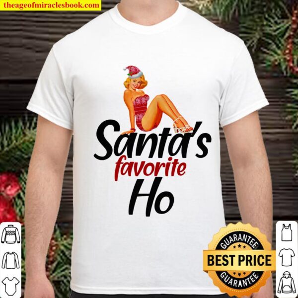 Womens Santa_s Favorite Ho Funny Womens Shirt Christmas Party Gift Shirt