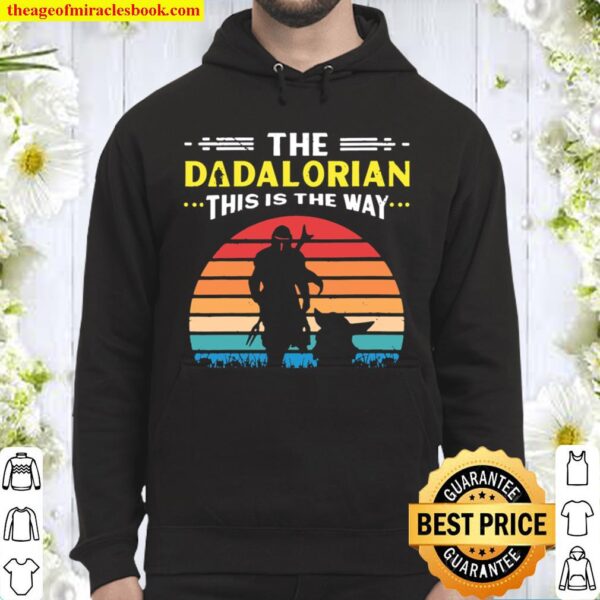 Womens The Dadalorian This is the Way - Father Star Dad Mando Wars V-N Hoodie