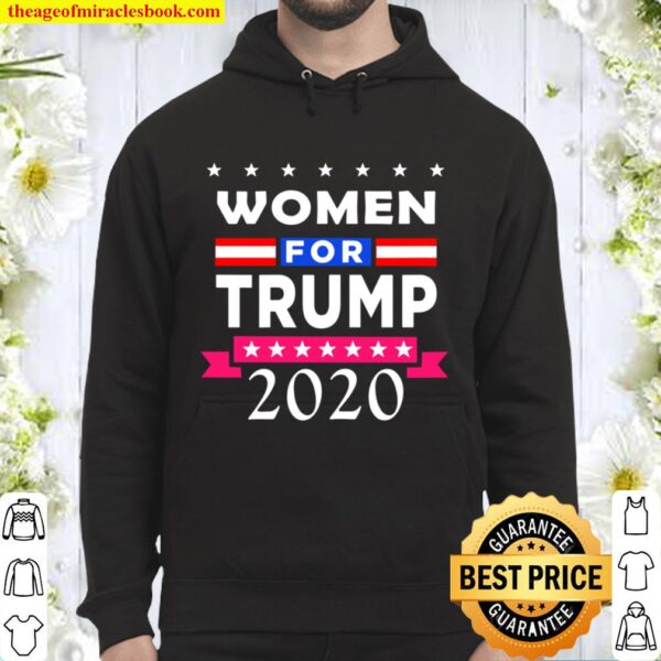 Womens Yes Im A Trump Girl Women For Trump 2020 Pink Hoodie