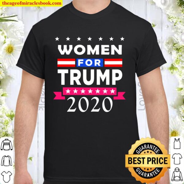 Womens Yes Im A Trump Girl Women For Trump 2020 Pink Shirt
