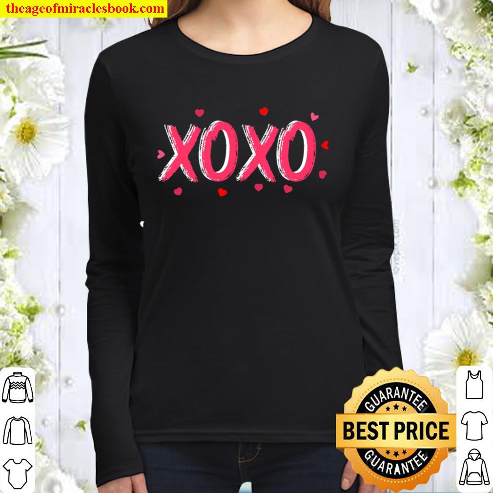 XOXO Shirt, XOXO Valentine_s Day Shirt, Valentine Shirt, Valentines Da Women Long Sleeved