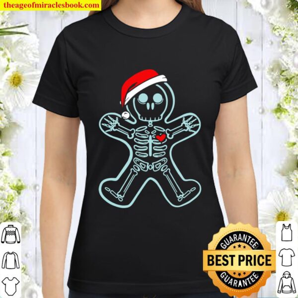 Xray Gingerbread Man Skeleton Christmas Classic Women T-Shirt