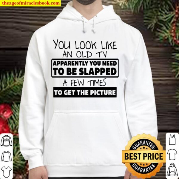You Look Like An Old Tv Apparently You Need To Be Slapped A Few Times Hoodie