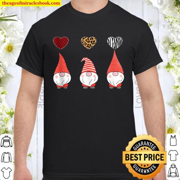 3 Wise Gnomes Heart Leopard Red Plaid Zibra Valentine_s Day Shirt