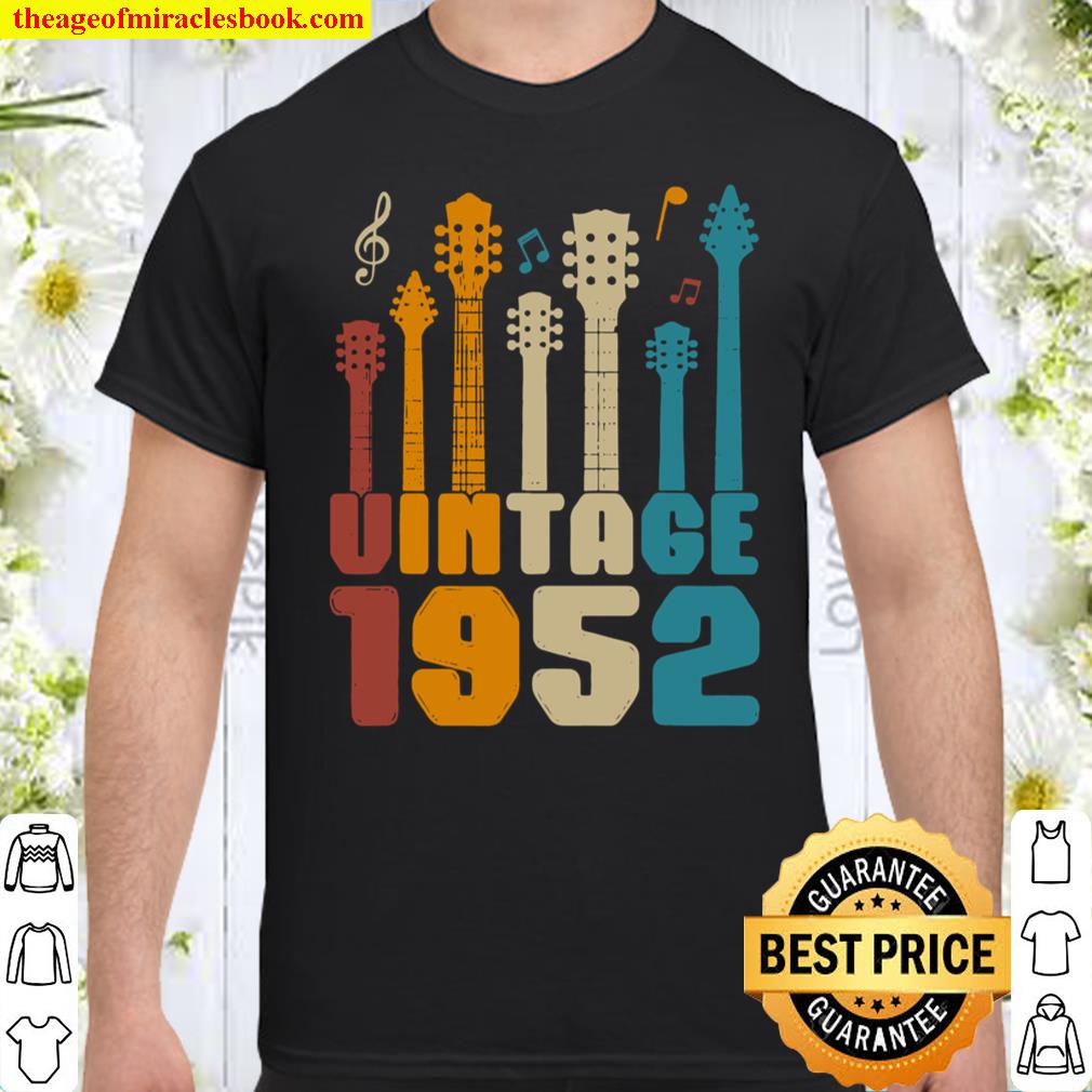 68Th Birthday Vintage 1952 Guitarist shirt