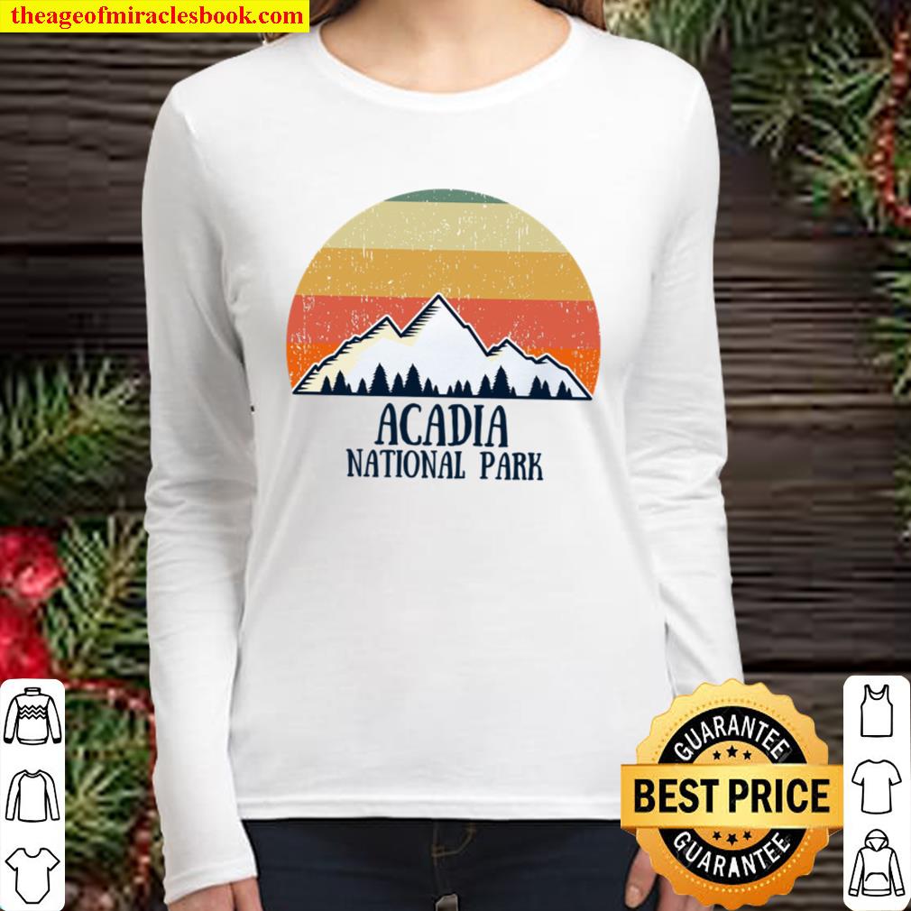 Acadia National Park Shirt National Parks Shirt Acadia Maine Hiking Women Long Sleeved