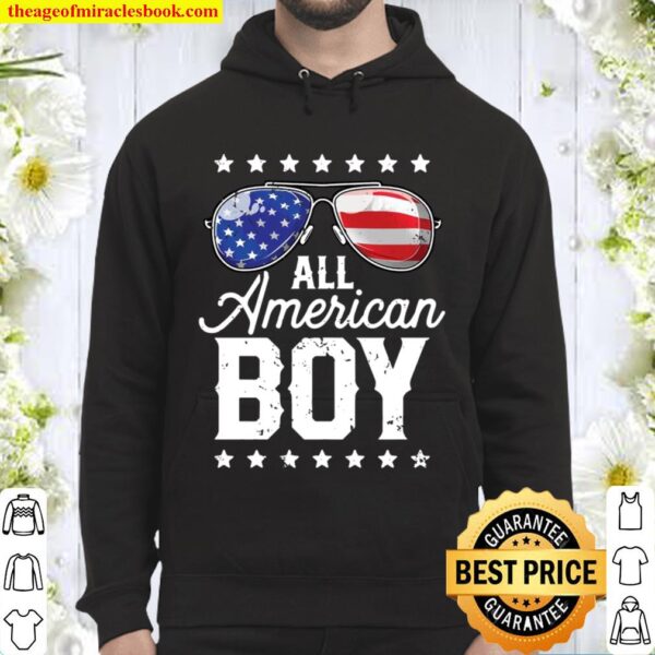 All American Boy 4Th Of July Family Matching Sunglasses Gift Hoodie