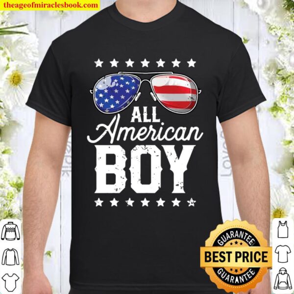 All American Boy 4Th Of July Family Matching Sunglasses Gift Shirt