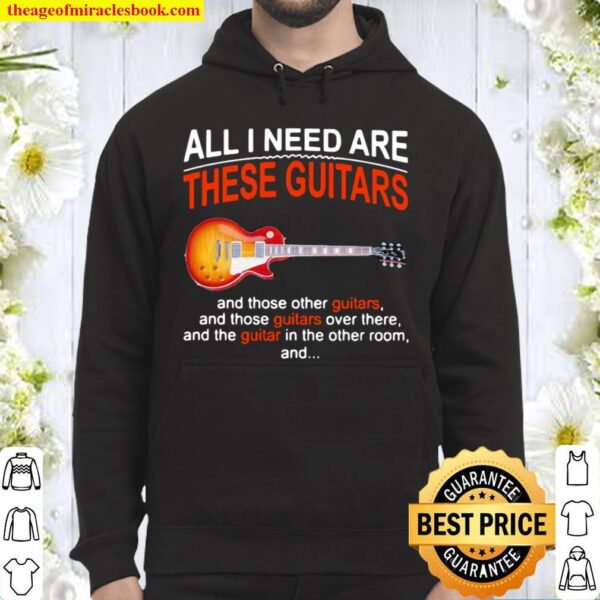 All I Need Are These Guitars And Those Other Guitars Music Hoodie
