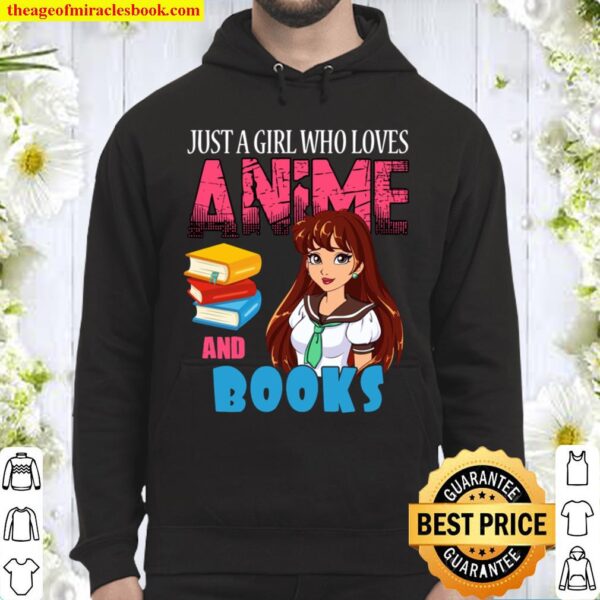 Anime Lover Librarian Just a Girl Who Loves Anime And Books Pullover Hoodie