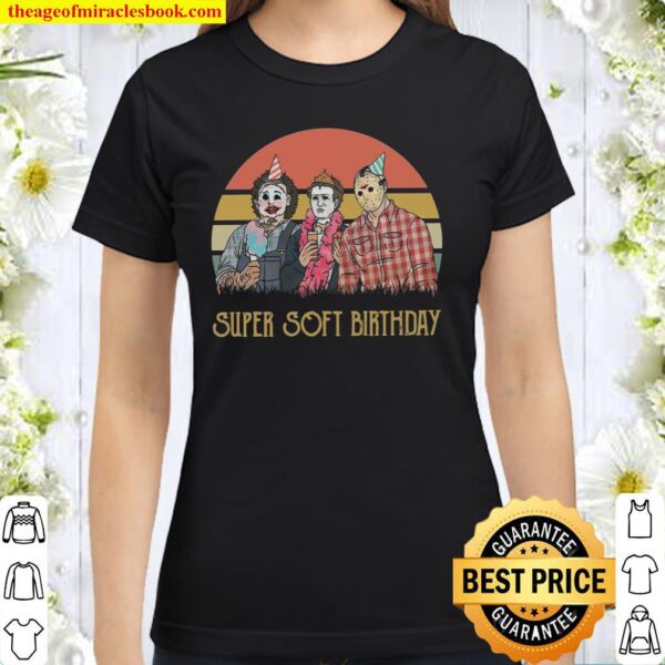 Awesome Horror Movie Characters Super Soft Birthday Vintage Classic Women T-Shirt