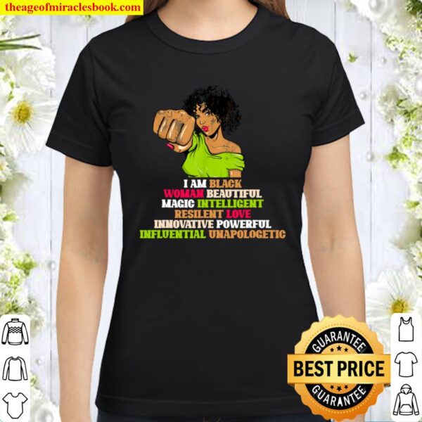 BHM Women Girls Gift Black History Month African American Classic Women T-Shirt
