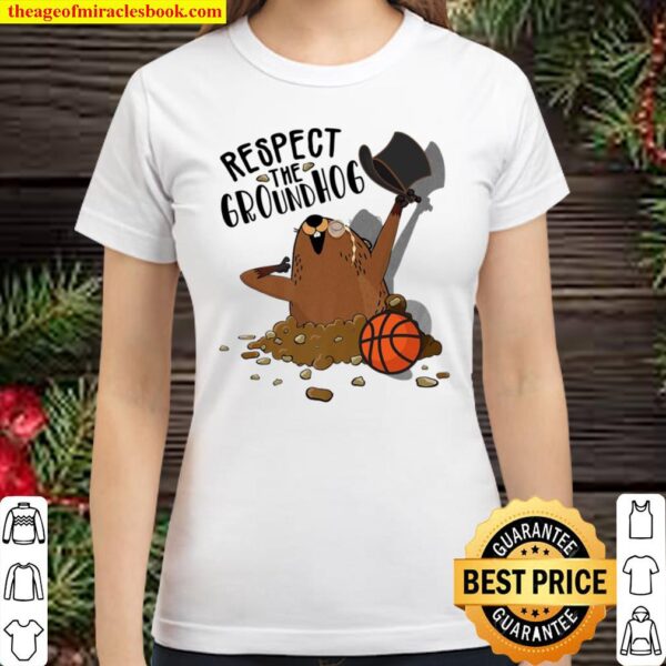 Basketball Groundhog Day Boys Men Cute Groundhog Basketball Premium Classic Women T-Shirt