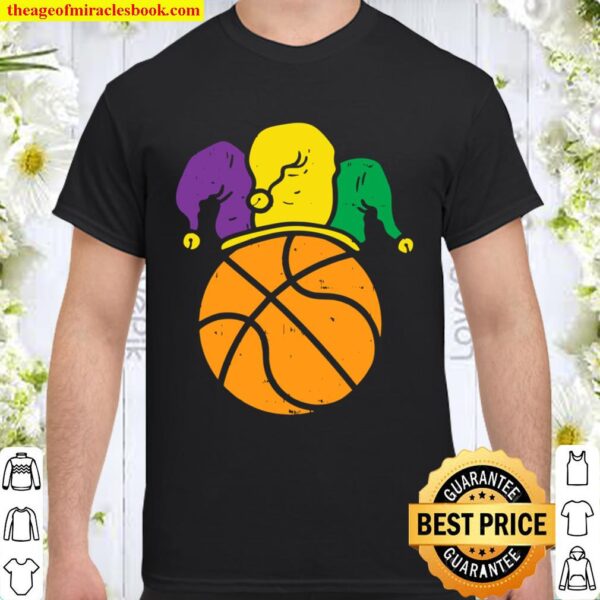 Basketball Jester Hat Mardi Gras Carnival Player Coach Gift Shirt