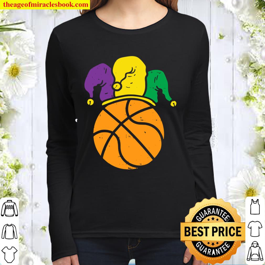 Basketball Jester Hat Mardi Gras Carnival Player Coach Gift Women Long Sleeved