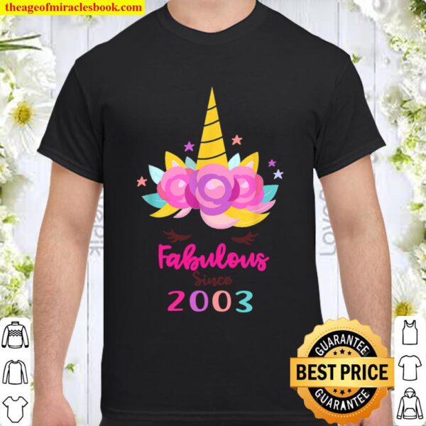 Birthday - Fabulous Unicorn Since 2003 Shirt