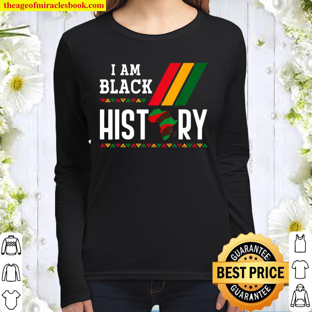 Black History Month African Roots Patriotic African American Women Long Sleeved
