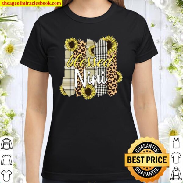 Blessed Nini Sunflower Leopard Classic Women T-Shirt