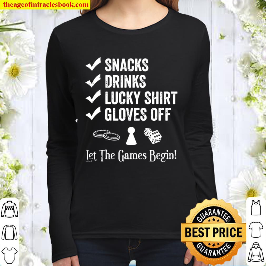 Board Game Night Checklist Let The Games Begin Novelty Gift Pullover Women Long Sleeved