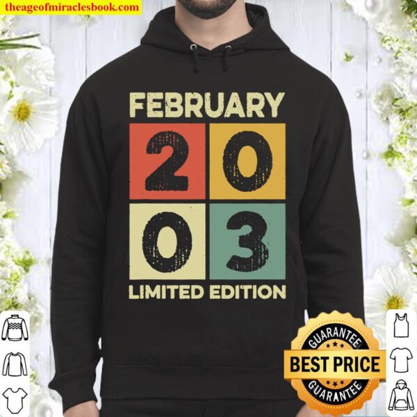 Born in January 2003 18th birthday decorations gifts 18 yr Hoodie