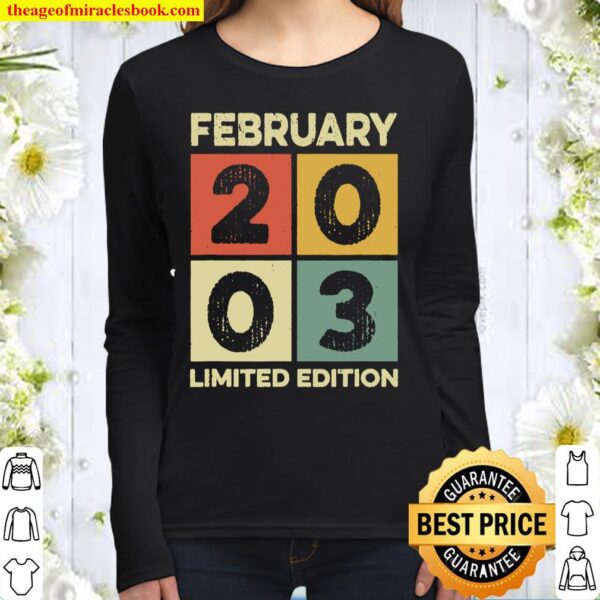 Born in January 2003 18th birthday decorations gifts 18 yr Women Long Sleeved