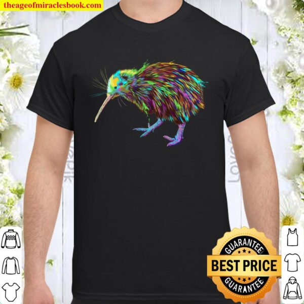 Bunter Neuseeland Kiwi Vogel Shirt