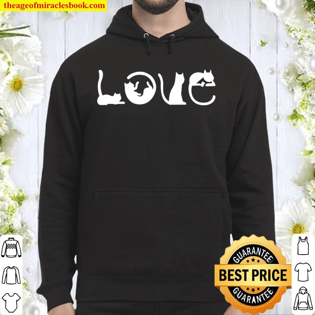 Cat Lover Sweatshirt, Valentines Day Gift, I love cats, Women, Ladies Hoodie