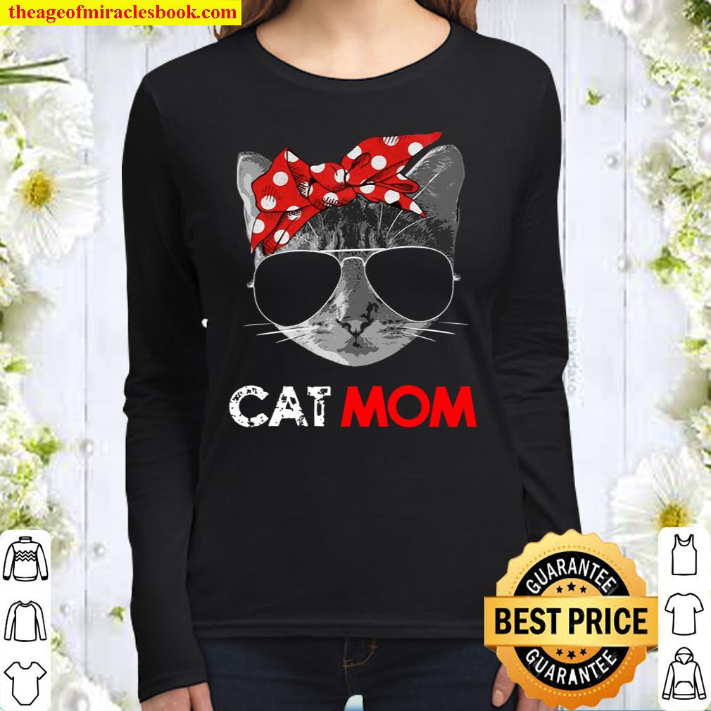 Cat Mom Shirt Cat Mommy Mother’s Day Gift For Cat Lovers Women Long Sleeved