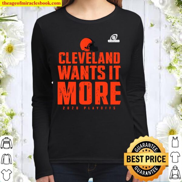 Cleveland-Wants-It-More-Play-off Women Long Sleeved
