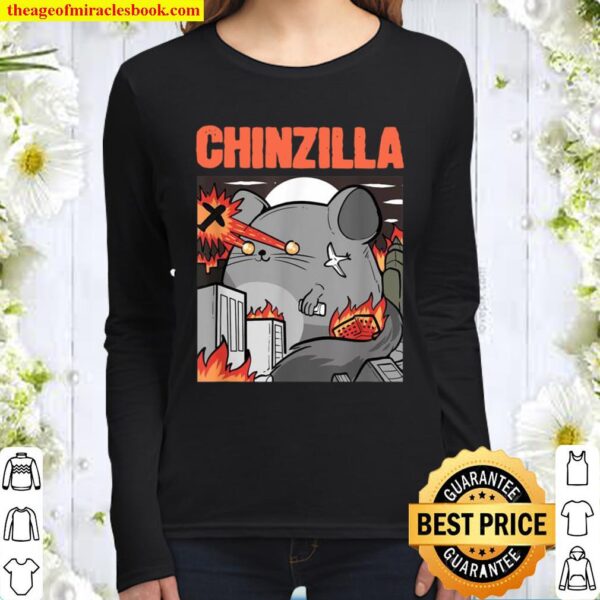 Cool Chinzilla Chinchilla Monster Rodent Chinchillas Women Long Sleeved