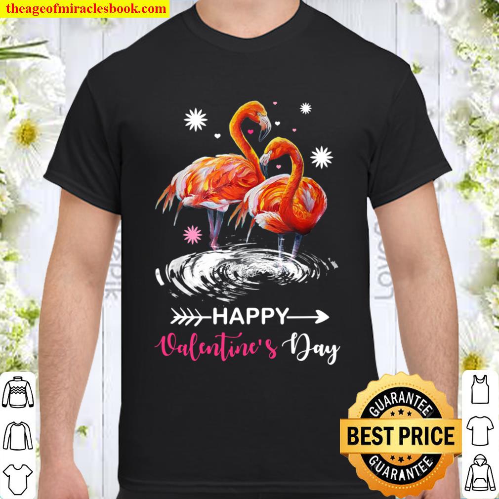 Cute Flamingo Valentine Day 2021 Shirt, Hoodie, Long Sleeved, SweatShirt