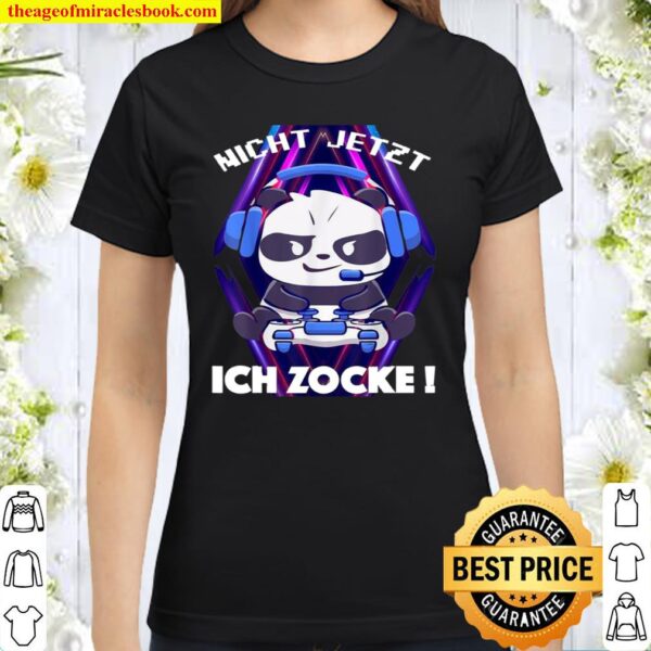 Cute Gaming Panda's Nerd Computer Video Game Classic Women T-Shirt