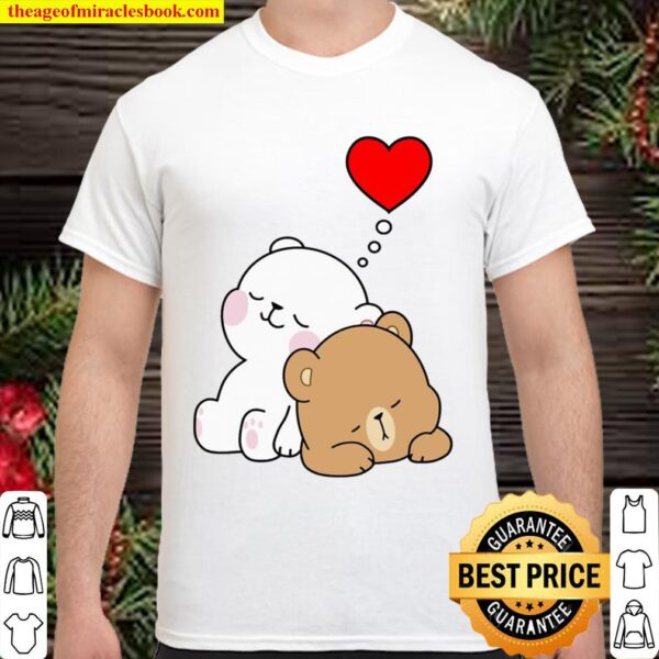 Cute Milk Mocha Bear Dream Lovers Love Hugs Kisses Valentine Shirt