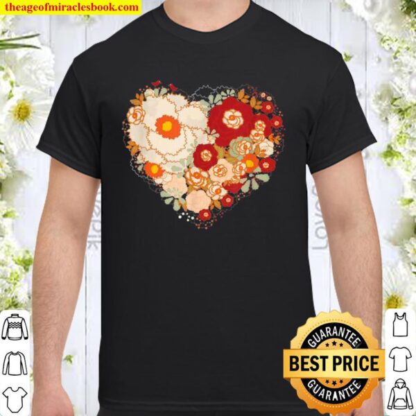 Cute Valentines Day Flowers Heart Shirt