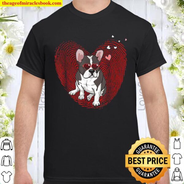 Cute Valentine’s Day French Bulldog Heart Dog Shirt