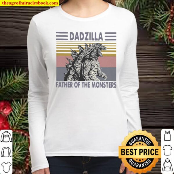 Dadzilla Father Of The Monsters Vintage Women Long Sleeved