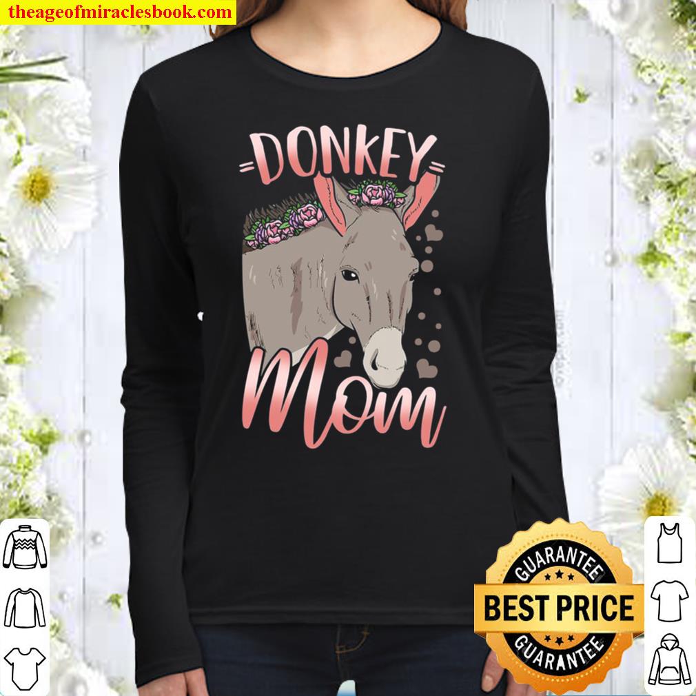 Donkey Mom Mother Mother’s Day Gift For Donkey Lovers Women Long Sleeved