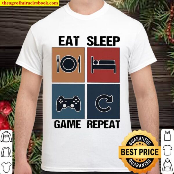 Eat Sleep Game Repeat Vintage Shirt