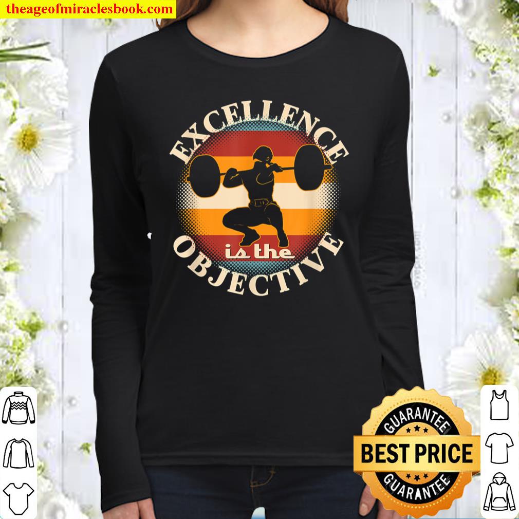 Excellence the Objective Weightlifter Bodybuilder Exercise Women Long Sleeved