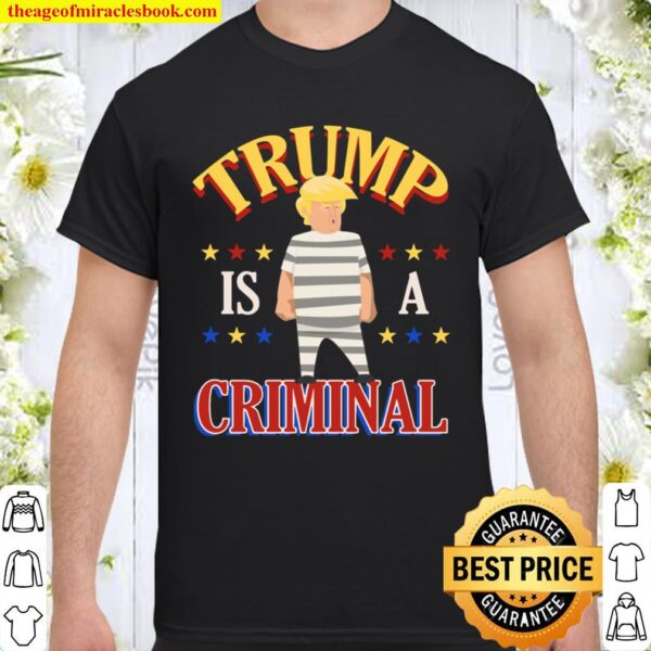 FamWix Trump is a Criminal Funny Political T-Shirt - Dump Trump Democr Shirt