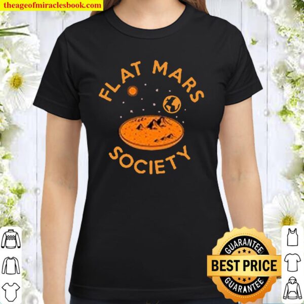 Flat Mars Society High Quality DTF Print Classic Women T-Shirt