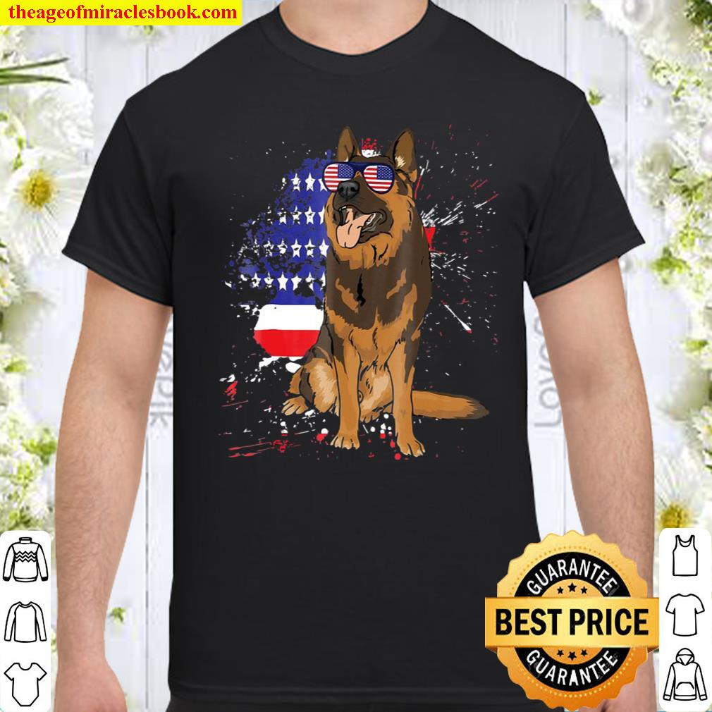 Funny German Shepherd Independence Day Shirt