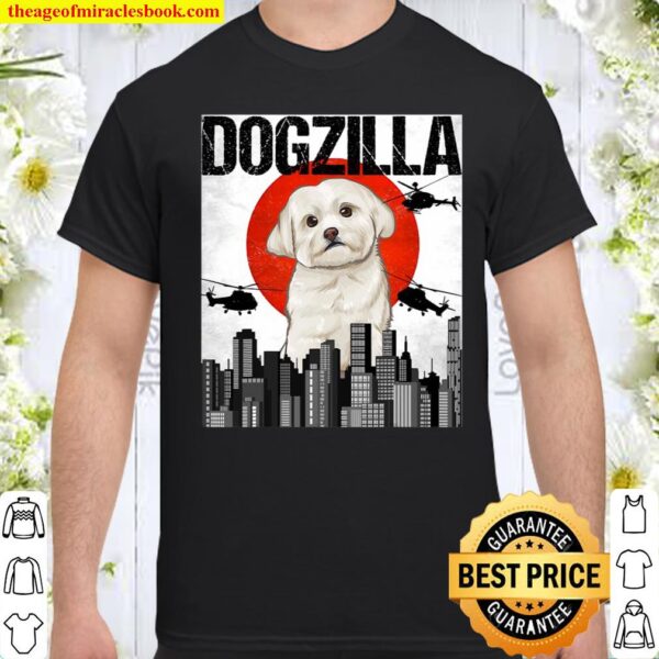 Funny Vintage Japanese Dogzilla Maltese Shirt