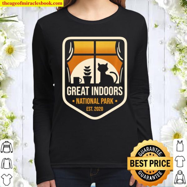 Great Indoors National Park Funny Sarcastic Introverts Gift Women Long Sleeved