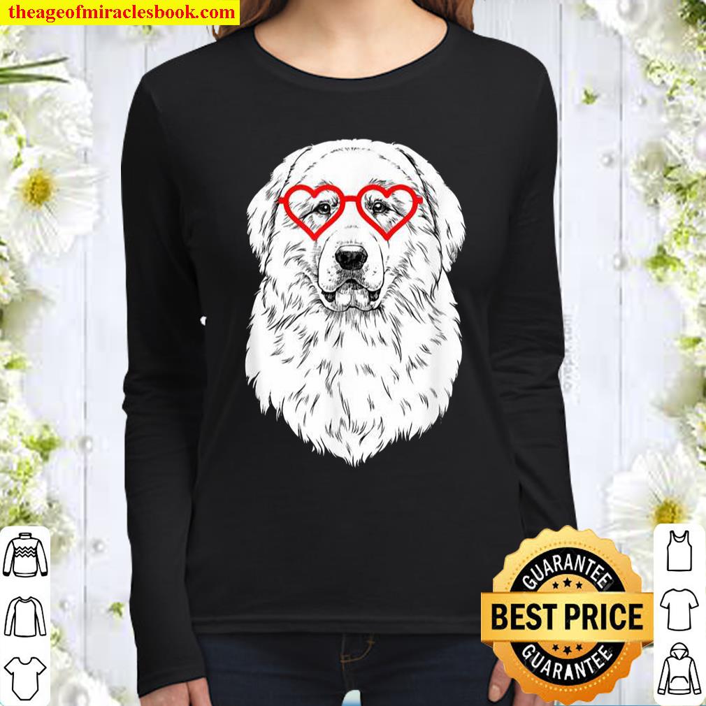 Great Pyrenees Valentines Day PYR Dog mom Dog Women Long Sleeved