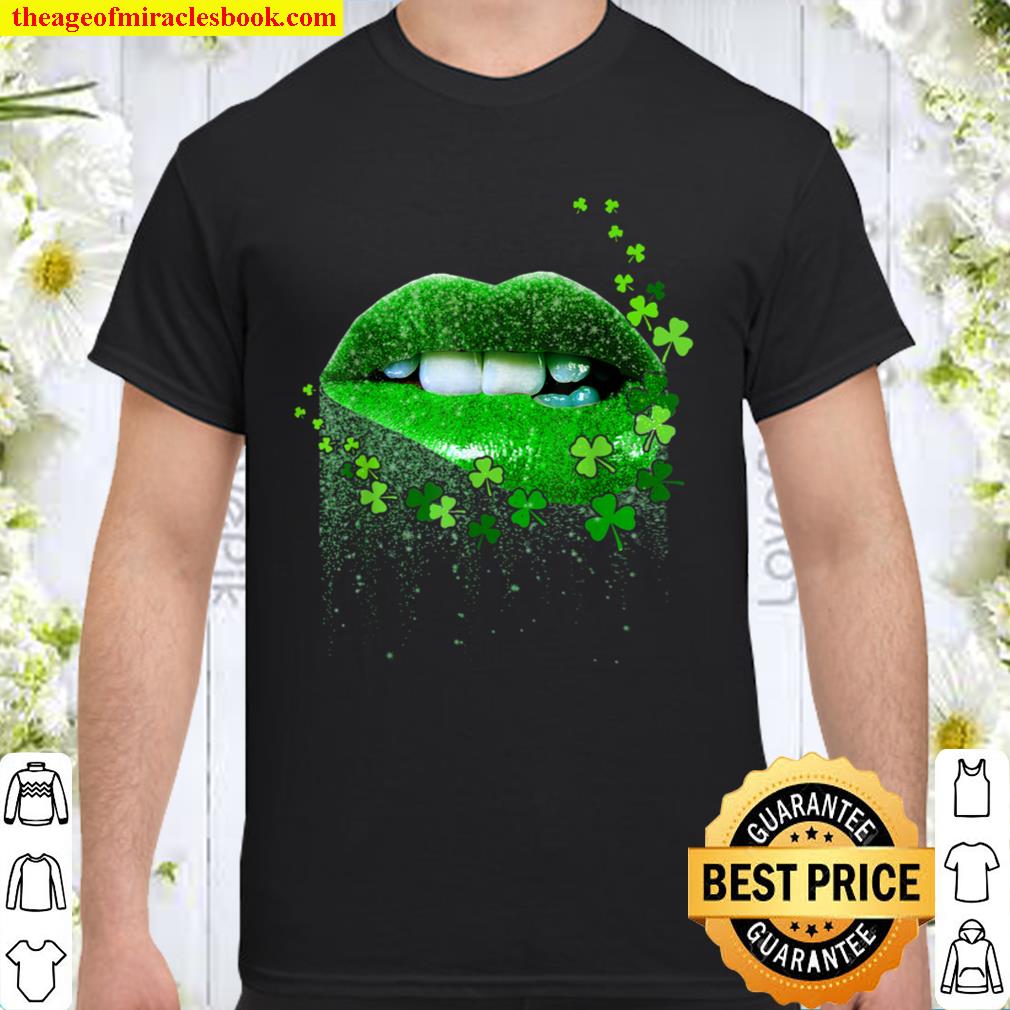 Green Lips Biting Sexy Irish Happy St Patrick’s Day Gifts hot Shirt, Hoodie, Long Sleeved, SweatShirt