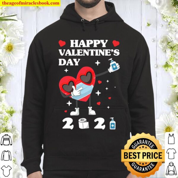 Happy Valentine’s Day 2021 With A Dabbing Heart In A Mask Hoodie