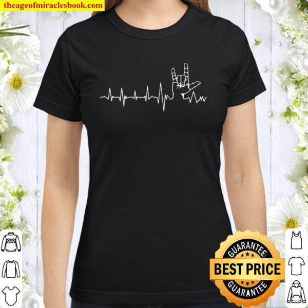 Heartbeat Tshirt – Matching Couple Shirt I Love You Classic Women T-Shirt